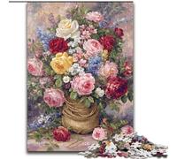 Puzzle da 1000 pezzi per adulti con fiori, puzzle artistici floreali da 1000 pezzi per adulti, regalo di Natale, Halloween, Festa della mamma, Capodanno, Pasqua (dimensioni 50x75cm)