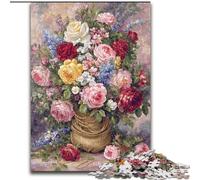 Puzzle da 1000 pezzi per adulti con fiori, puzzle artistici floreali per adulti, regalo e attività divertenti da 1000 pezzi per la casa (dimensioni 26x38cm)