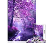 Puzzle da 1000 pezzi per adulti con fiume in fiore ideale come regalo o gioco per famiglie Migliora la memoria è un giocattolo educativo e antistress (38x52cm)