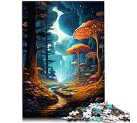 Puzzle da 1000 pezzi per adulti con foresta neon, puzzle impossibile divertente per la casa, regalo di compleanno, regalo di viaggio per adolescenti dai 14 anni in su, 26 x 38 cm