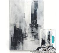 Puzzle da 1000 pezzi per adulti con forme astratte innovative decorazione da parete attività per tutta la famiglia lista dei desideri con Babbo Natale 38x26cm