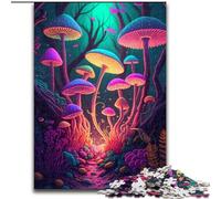 Puzzle da 1000 pezzi per adulti con funghi psichedelici in legno, perfetto come decorazione fai da te o regalo di compleanno 50x75cm per compleanni, vacanze, Natale, Halloween