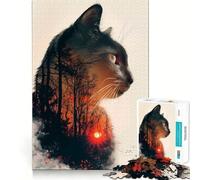 Puzzle da 1000 pezzi per adulti con gatti e natura,design liscio e divertente,per stimolare la mente e migliorare le capacità cognitive Gioco casual per compleanni e occasioni speciali (38x52cm)