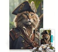 Puzzle da 1000 pezzi per adulti con gatti e pirati divertenti, gioco impossibile, interazione genitore-figlio, ideale per compleanni e Natale 38x52cm