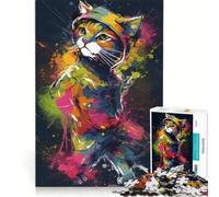 Puzzle da 1000 pezzi per adulti con gattino hip hop gioco interattivo interazione genitore-figlio ideale come regalo per tutta la famiglia 50x75cm