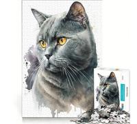 Puzzle da 1000 pezzi per adulti con gatto Chantilly Tiffany, gioco impossibile, ideale per passare il tempo durante le vacanze, regalo di compleanno o di viaggio 38x52cm