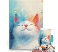 Puzzle da 1000 pezzi per adulti con gatto cosmico da sogno, gioco pratico, migliora la memoria, compleanno e Natale 50x75cm