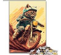 Puzzle da 1000 pezzi per adulti con gatto divertente e astronauta nello spazio,in legno,perfetto regalo di Natale e Capodanno,regalo per le vacanze,stimolante e divertente,attività per famiglie