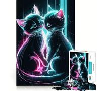 Puzzle da 1000 pezzi per adulti con gatto e galassia,taglio preciso,gioco creativo per stimolare la mente e il tempo libero,divertente,regalo di compleanno (50x75cm)