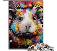 Puzzle da 1000 pezzi per adulti con gatto senza pelo e graffiti, puzzle in legno per adulti, un regalo perfetto per il divertimento in famiglia (dimensioni 50x75cm)