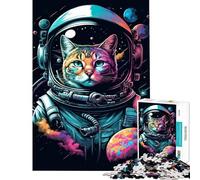 Puzzle da 1000 pezzi per adulti con gatto spaziale cosmico impegnativo da completare ideale per le vacanze a casa per passare il tempo in modo rilassante un giocattolo antistress adatto a persone