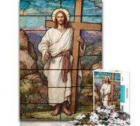 Puzzle da 1000 pezzi per adulti con Gesù, 1000 pezzi per adulti, allena il tuo cervello e le tue mani, regalo di compleanno, regali 50x75cm