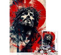 Puzzle da 1000 pezzi per adulti con Gesù Cristo gioco educativo per tutta la famiglia giocattolo decorativo da parete per rafforzare l'amore tra le coppie (38x26cm)