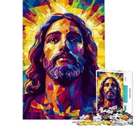 Puzzle da 1000 pezzi per adulti con Gesù Cristo Resurrezione e Pasqua Gioco per famiglie divertente e stimolante ideale come regalo (dimensioni 38x52cm)