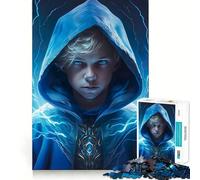 Puzzle da 1000 pezzi per adulti con giovane mago in stile anime,ideale per rievocare ricordi e divertirsi,con taglio laser di alta qualità,perfetto per momenti di tranquillità e per esercitare