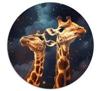 Puzzle da 1000 pezzi per adulti con giraffa della galassia, rompicapo impegnativo, attività per famiglie, decorazione per la casa, regalo di Natale, 67,5x67,5 cm