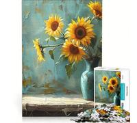 Puzzle da 1000 pezzi per adulti con girasoli e ricordi gioco per tutta la famiglia divertente e spiritoso regalo di Natale o compleanno 38x52cm