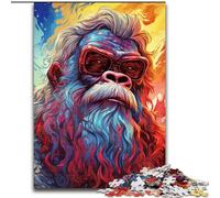 Puzzle da 1000 pezzi per adulti con gorilla colorati, ideale come regalo per adolescenti, coppie e amici per compleanni e Natale (dimensioni: 26x38cm)