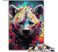Puzzle da 1000 pezzi per adulti con graffiti di iene, perfetto per decorare casa e ufficio, feste, compleanni e regali di Natale (dimensioni 26x38cm)