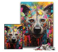 Puzzle da 1000 pezzi per adulti con graffiti di iene, puzzle in cartone per adulti 26x38cm, divertimento per la serata di gioco in famiglia, opera d'arte decorativa fai da te