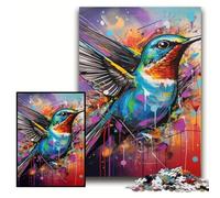 Puzzle da 1000 pezzi per adulti con graffiti di iene, puzzle in legno 50x75cm, perfetto per Halloween, Natale, regalo di compleanno