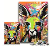 Puzzle da 1000 pezzi per adulti con graffiti raffiguranti una balena. Puzzle in legno da 50x75cm, perfetti come regali di compleanno, Natale e Halloween.