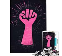 Puzzle da 1000 pezzi per adulti con grafica del pugno rosa gioco pratico gioco intellettuale opera d'arte regalo di compleanno (dimensioni 38x26cm)
