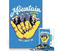 Puzzle da 1000 pezzi per adulti con grafica "Mountain Calling",taglio liscio,attività stimolante per la mente,divertimento per il tempo libero,decorazione natalizia,regalo (38x26cm)