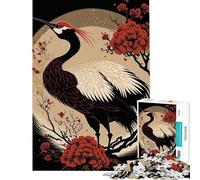 Puzzle da 1000 pezzi per adulti con gru Giappone gioco educativo sfida impegnativa compleanno e Natale (38x52cm)