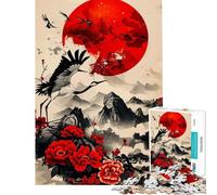 Puzzle da 1000 pezzi per adulti con gru giapponese ideale per stimolare la mente e alleviare lo stress Gioco educativo per maggiori di 14 anni (38x52cm)