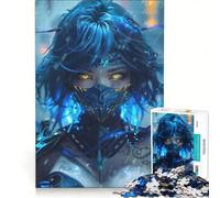 Puzzle da 1000 pezzi per adulti con guerriera cyberpunk, gioco educativo, migliora la memoria, compleanno e Natale 50x75cm