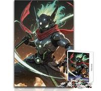 Puzzle da 1000 pezzi per adulti con guerriero ninja cyberpunk con spada, attività cognitiva e di apprendimento ludico, regalo perfetto per sorprese gioiose, dimensioni 38x52cm