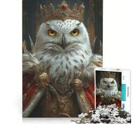 Puzzle da 1000 pezzi per adulti con gufo delle nevi gioco rompicapo stimolante da completare per rafforzare l'amore tra le coppie 38x52cm