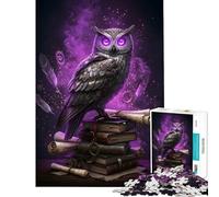 Puzzle da 1000 pezzi per adulti con gufo steampunk su libri con sfida magica per l'intelligenza giocattolo avvincente giochi divertenti attività per la famiglia regalo di Babbo Natale segreto