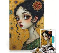 Puzzle da 1000 pezzi per adulti con Gustav Klimt e Tim Burton, gioco educativo, difficile e stimolante, ideale come regalo 50x75cm
