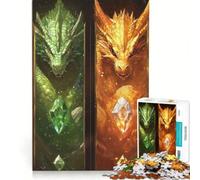 Puzzle da 1000 pezzi per adulti con i quattro elementi del drago, gioco educativo, migliora la memoria, compleanno e Natale 38x26cm