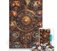Puzzle da 1000 pezzi per adulti con i segni zodiacali gioco educativo analisi e logica regalo per donne 38x26cm