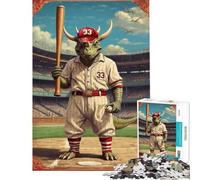 Puzzle da 1000 pezzi per adulti con icona della Lega dei Dinosauri sfida educativa decorazione per la casa giocattolo per bambini dai 14 anni in su (38x52cm)