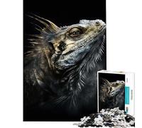Puzzle da 1000 pezzi per adulti con iguana in primo piano gioco educativo e stimolante ideale per la casa decorazione artistica e regali di Babbo Natale segreto (dimensioni 38x52cm)