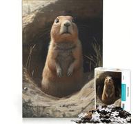 Puzzle da 1000 pezzi per adulti con il curioso cane della prateria, gioco impossibile, analisi e logica, per rafforzare l'amore tra le coppie 38x52cm