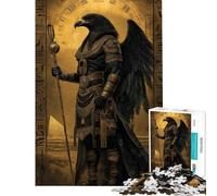 Puzzle da 1000 pezzi per adulti con il dio egizio Horus rompicapo e schema di montaggio regalo per amici e familiari (dimensioni 38x26cm)