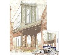Puzzle da 1000 pezzi per adulti con il disegno del Ponte di Brooklyn Gioco impossibile da completare un regalo perfetto per chi ama giocare e migliorare la memoria (50x75cm)
