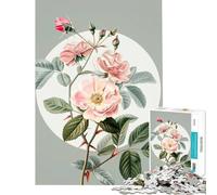 Puzzle da 1000 pezzi per adulti con il fiore di Rosa Lucida sfida per l'intelligenza e la mente gioco avvincente impossibile da realizzare decorazione da parete ottimo regalo (dimensioni 38x52cm)
