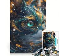 Puzzle da 1000 pezzi per adulti con il Gatto Cosmico, gioco interattivo, antistress, compleanno e Natale 50x75cm