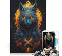 Puzzle da 1000 pezzi per adulti con il gatto degli Illuminati, gioco impossibile, passatempo ideale per le vacanze a casa, regalo per amici e familiari 38x52cm