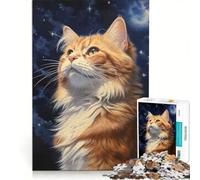 Puzzle da 1000 pezzi per adulti con il Gatto di Van Gogh, gioco impossibile, ideale per passare il tempo durante le vacanze, regalo di compleanno, regalo di viaggio 50x75cm