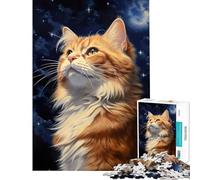 Puzzle da 1000 pezzi per adulti con il gatto di Van Gogh gioco rilassante ed educativo ideale come regalo per donne (dimensioni 38x26cm)