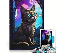 Puzzle da 1000 pezzi per adulti con il gatto selvatico Munchkin gioco educativo difficile ideale come regalo di compleanno o per occasioni speciali 38x52cm