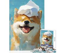 Puzzle da 1000 pezzi per adulti con il gioioso sorriso di uno Shiba Inu - Gioco pratico per tutta la famiglia decorazione da parete allena la mente e le mani (38x26cm)