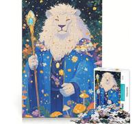 Puzzle da 1000 pezzi per adulti con il leone bianco e il mago gioco divertente allena la mente e la mano ideale come regalo per tutta la famiglia 38x26cm